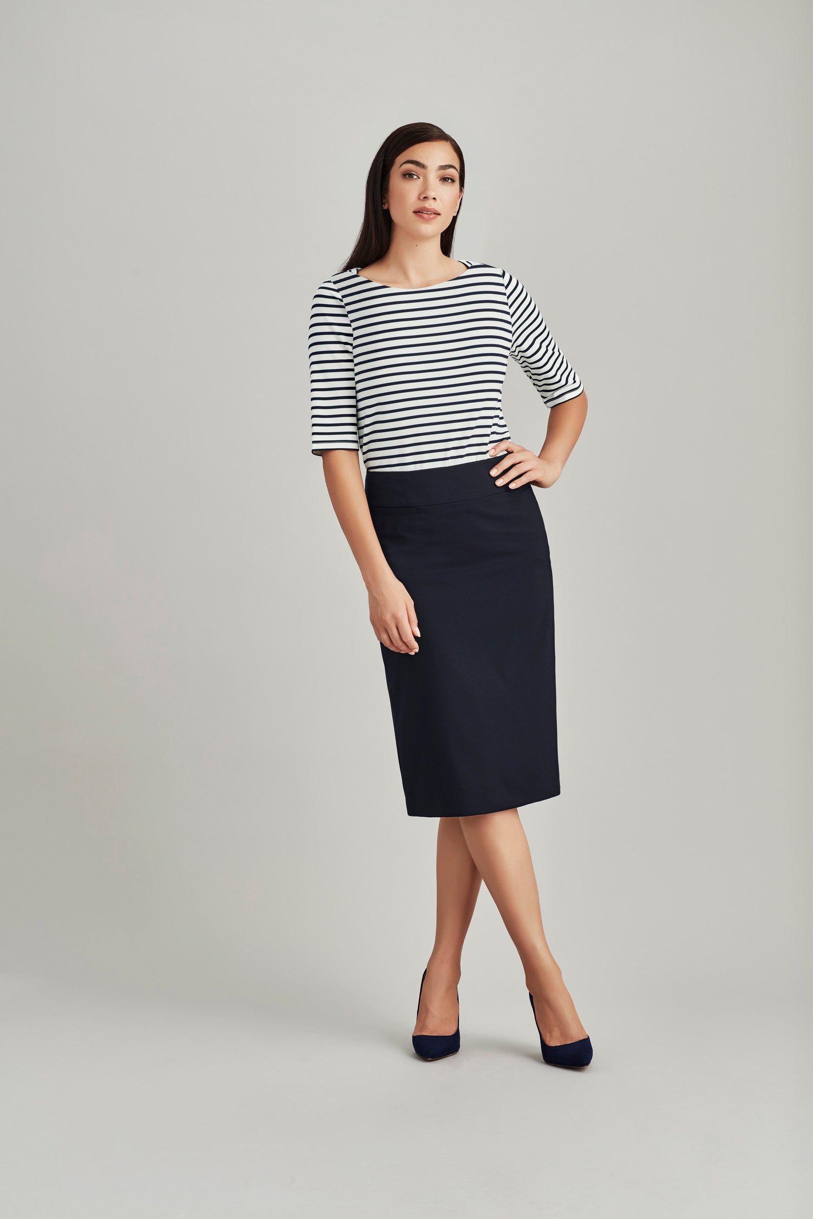 Womens Comfort Wool Stretch Relaxed Fit Lined Skirt