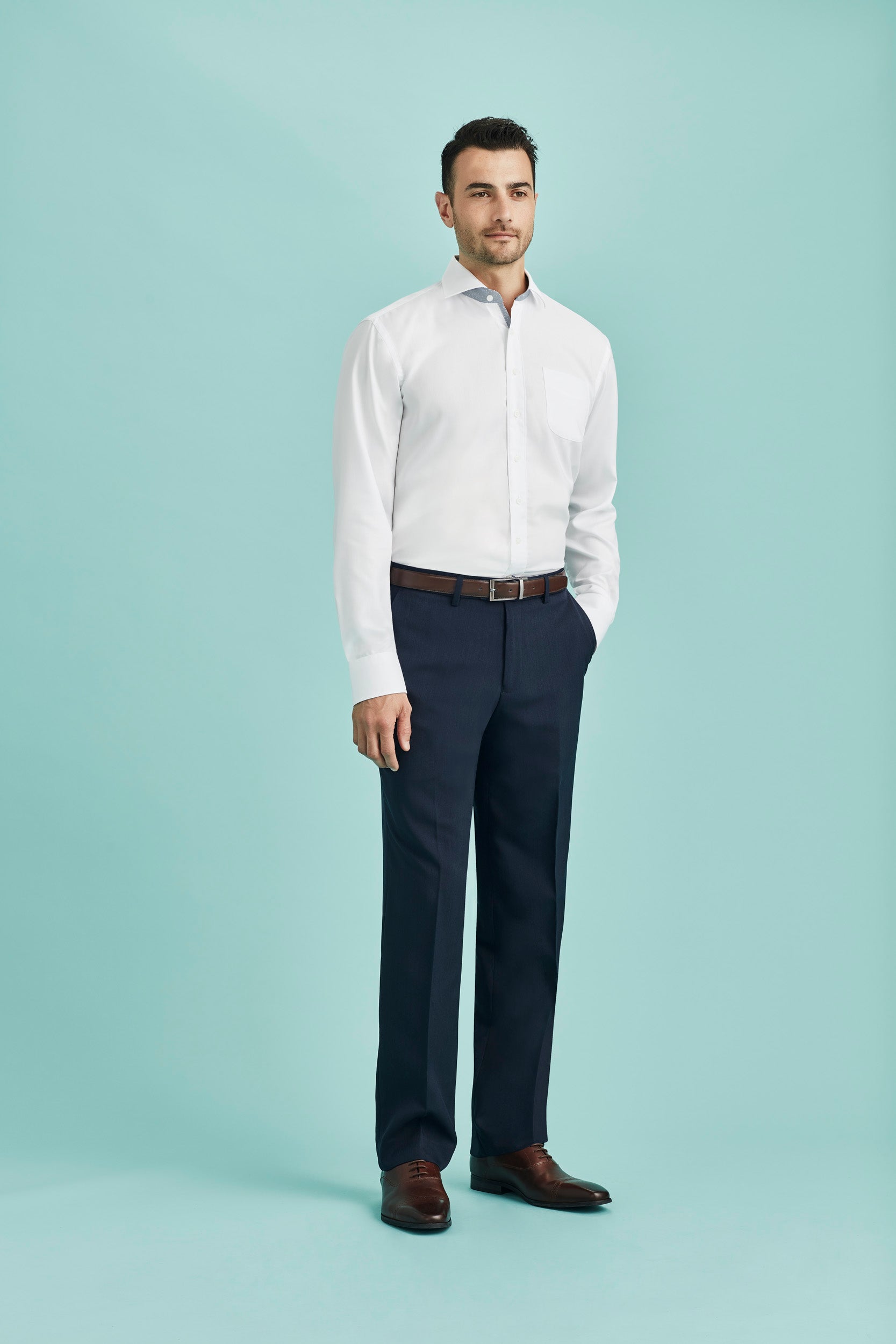Mens Cool Stretch Flat Front Pant