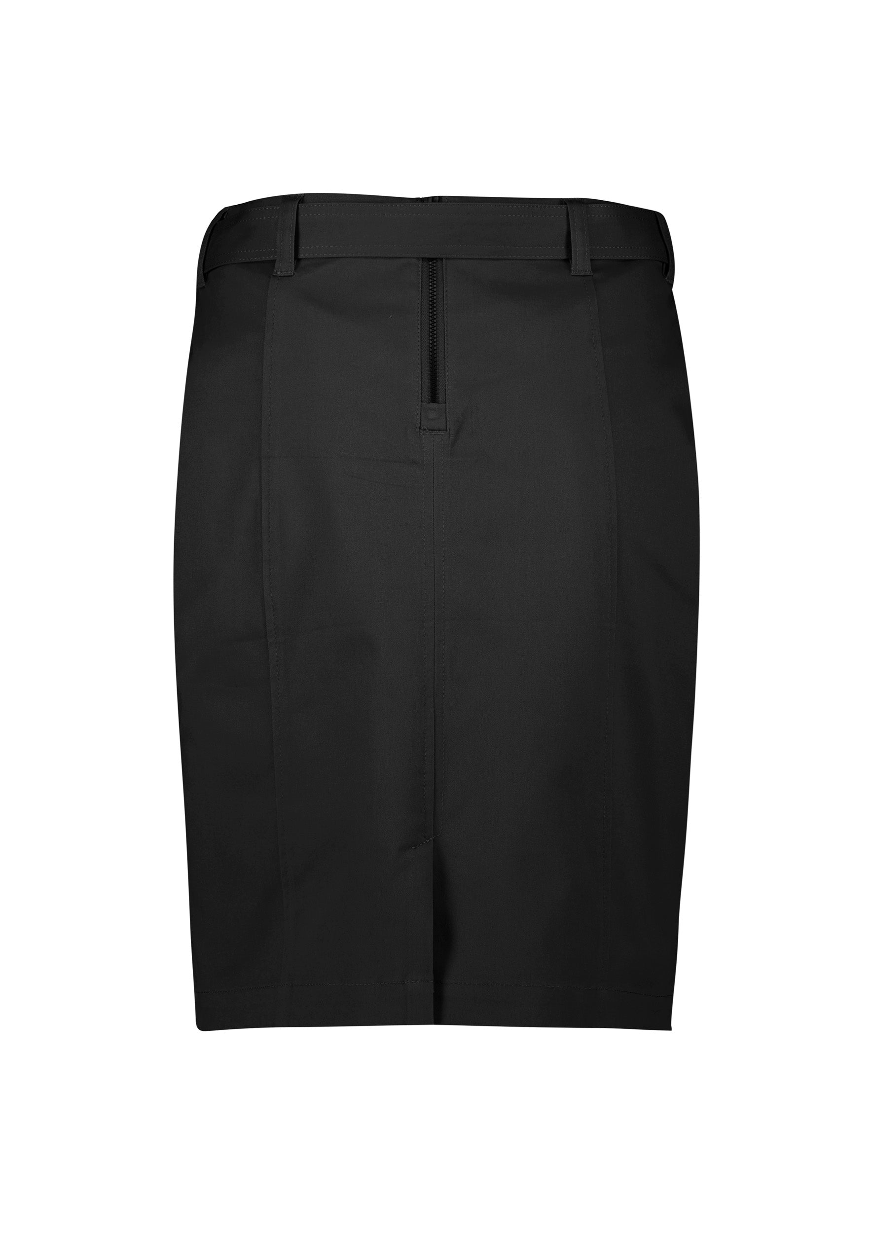 Womens Mid Waist Stretch Chino Skirt